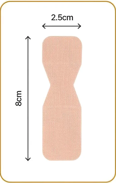 바른숨밴드 1장 크기 — 폭 2.5cm, 길이 8cm